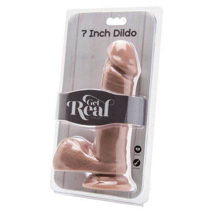 BLI VIRKELIG - DILDO 18 CM MED BALLER HUD