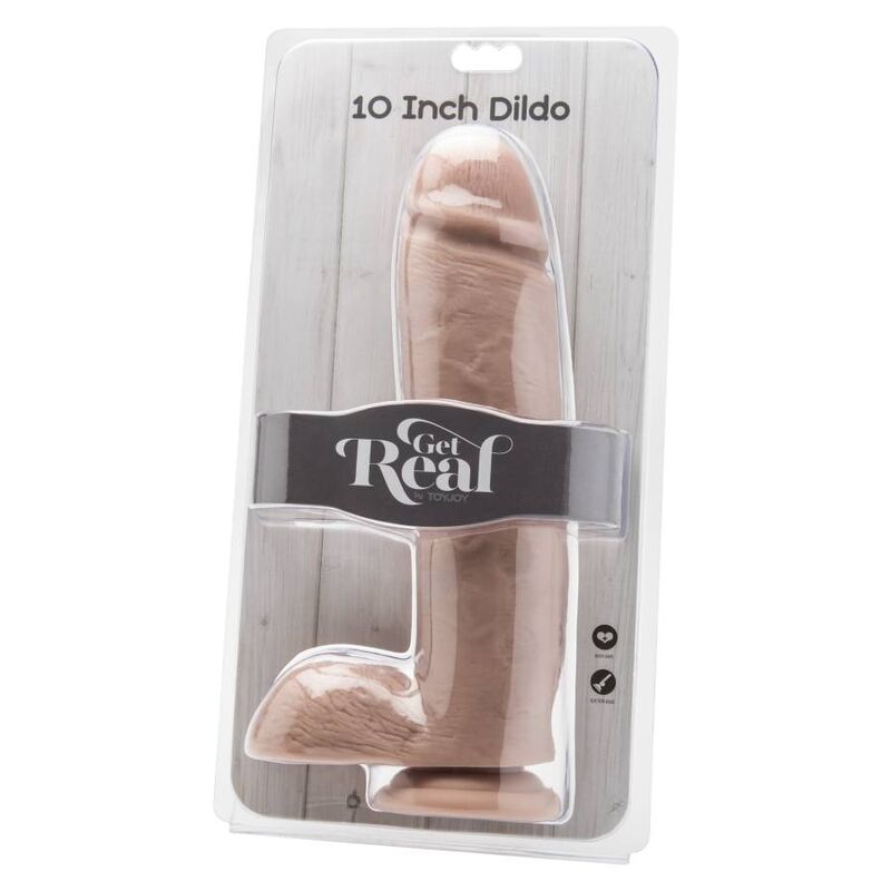 GET REAL - DILDO 25,5 CM MED BALLER HUD