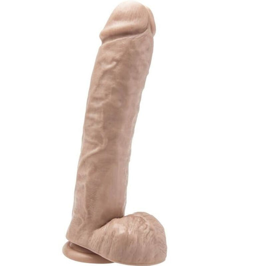 BLI VIRKELIG - DILDO 28 CM MED BALLER HUD