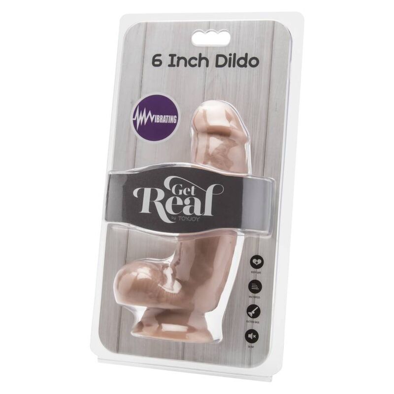 GET REAL - DILDO 12 CM MED BALLER VIBRATORHUD