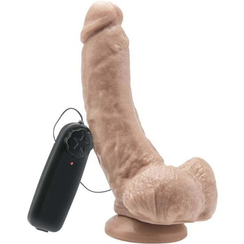 GET REAL - DILDO 20,5 CM MED BALLER VIBRATOR SKIN