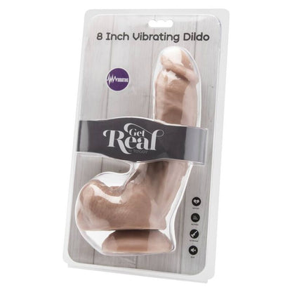 GET REAL - DILDO 20,5 CM MED BALLER VIBRATOR SKIN