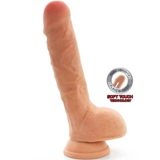 VÆR VIRKELIG - DILDO MED DOBBEL TETTHET 25,5 CM BALLER HUD