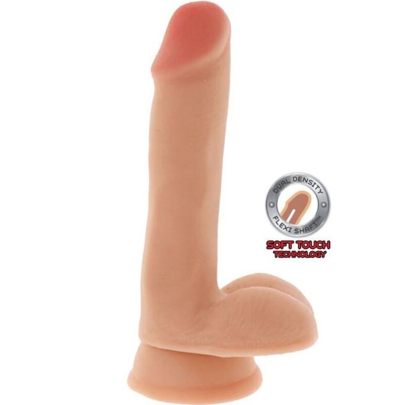 VÆR VIRKELIG - DILDO MED DOBBEL TETTHET 17 CM BALLER HUD