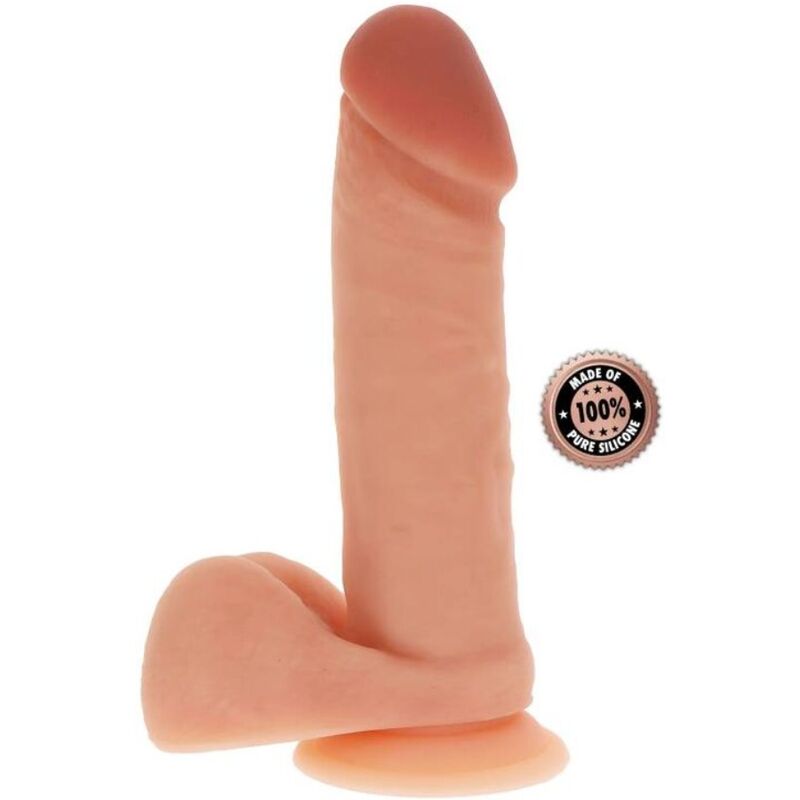 GET REAL - SILIKON DILDO 20,5 CM MED BALLER I HUD