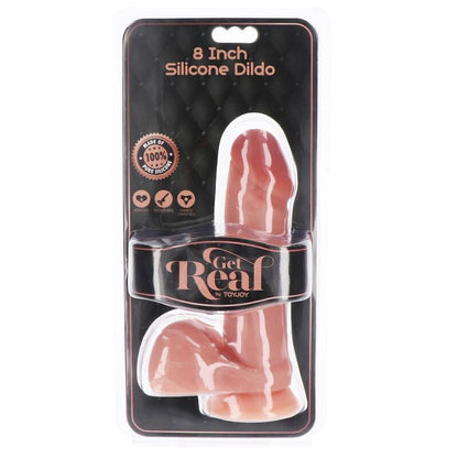 GET REAL - SILIKON DILDO 20,5 CM MED BALLER I HUD
