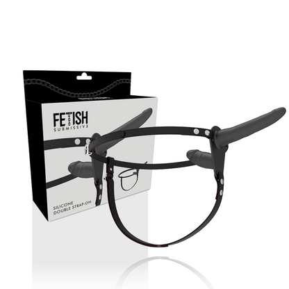 FETISK UNDERDÅNENDE SELE - SVART DOBBELPENETRERING