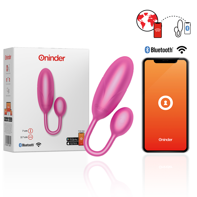 ONINDER - DENVER VIBRERENDE EGG ROSA 7 X 2,7 CM GRATIS APP