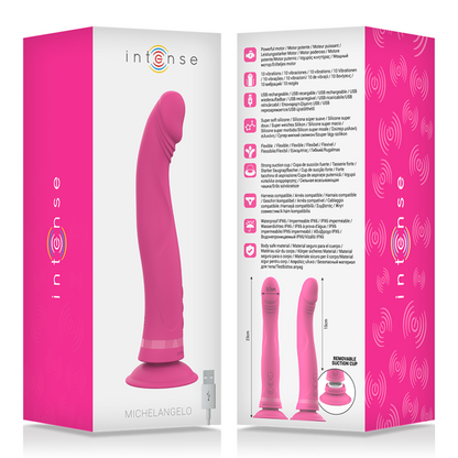 INTENS - MICHELANGELO ROSA SILIKONVIBRATOR DILDO