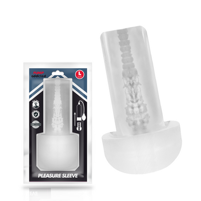 PUMP ADDICTED - PLEASURE SLEEVE MASTUBADOR STØRRELSE L