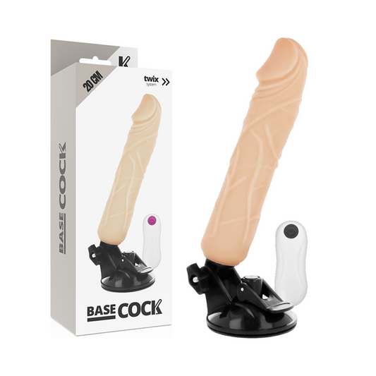 BASECOCK - REALISTISK VIBRATOR FJERNKONTROLL 20 CM -O- 4 CM