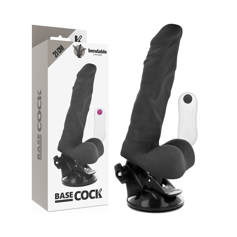 BASECOCK - VIBRADOR ARTIKELBAR KONTROLL FJERNBETJENING NEGRO 21 CM -O- 5 CM