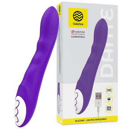 GALATEA - DANTE LILAC VIBRATOR KOMPATIBEL MED WATCHME TRÅDLØS TEKNOLOGI