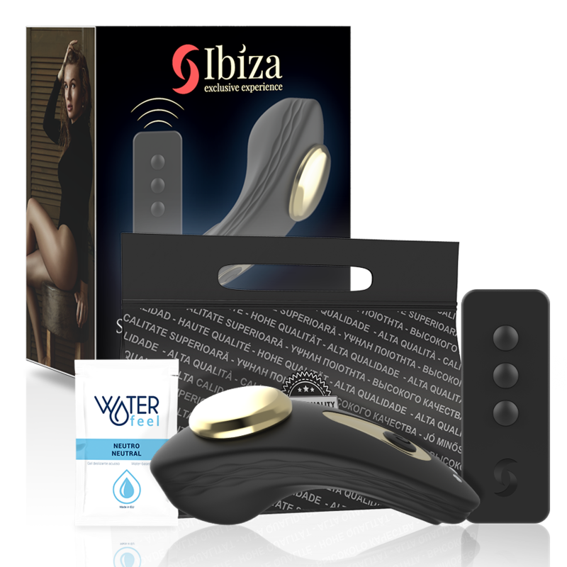 IBIZA - FJERNKONTROLL FOR VIBRATOR MED SILIKONTRUSER