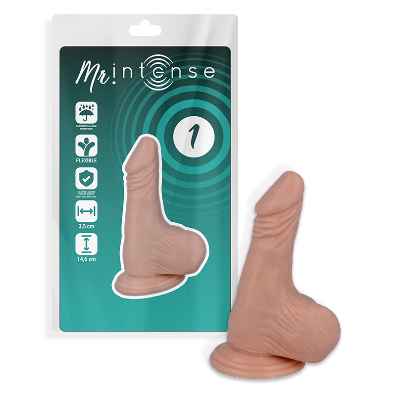 MR INTENSE - 1 REALISTISK PIKK 14,6 CM -O- 3,5 CM