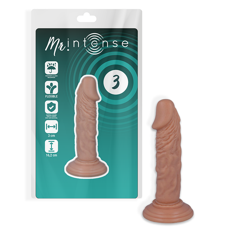 MR INTENSE - 3 REALISTISKE PIKER 16,2 CM -O- 3 CM