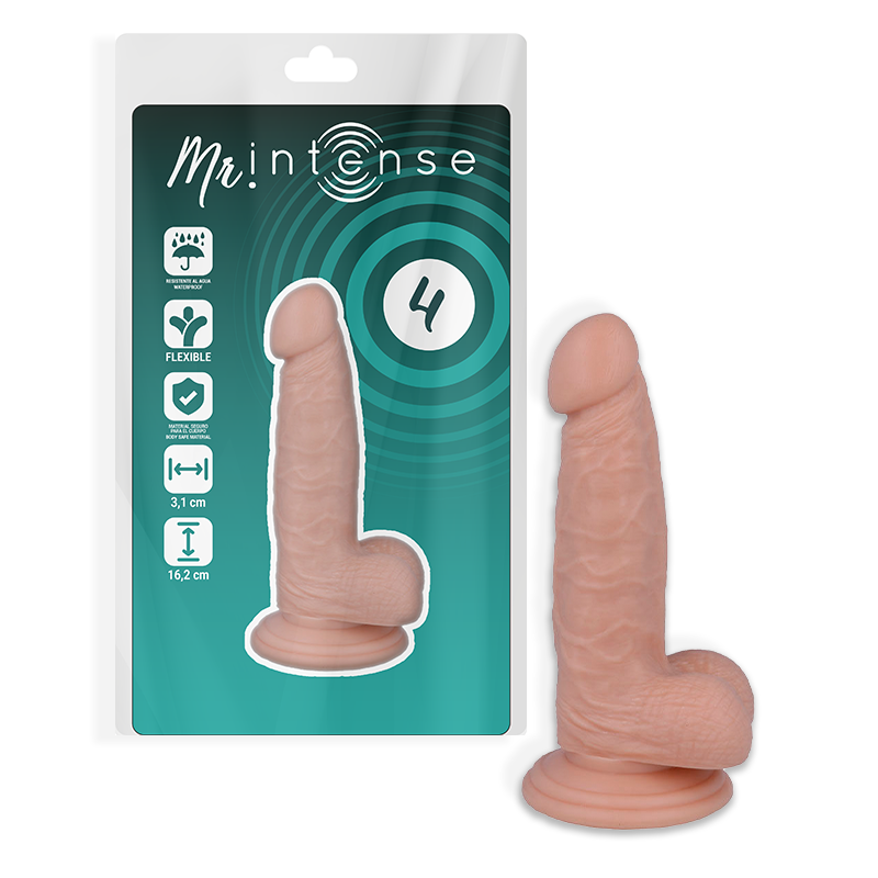 MR INTENSE - 4 REALISTISKE PIKER 16,2 CM -O- 3,1 CM