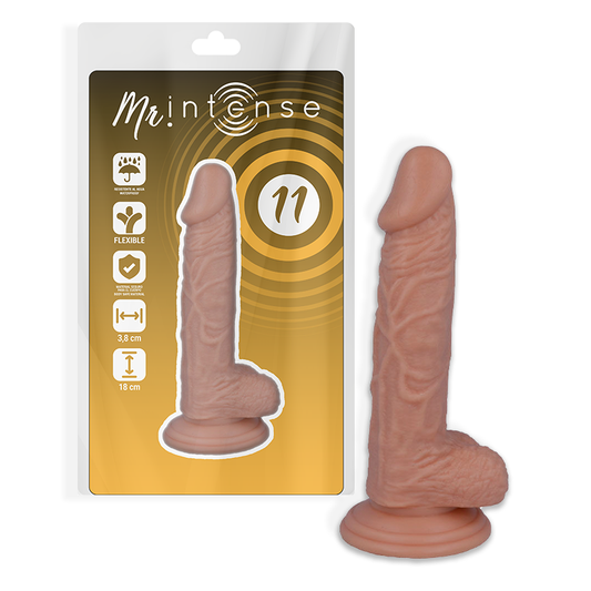 MR INTENSE - 11 REALISTISKE PIKER 18 CM -O- 3,8 CM