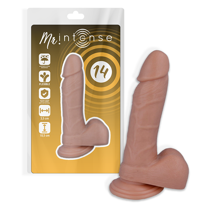 MR INTENSE - 14 REALISTISKE PIKER 18,5 CM -O- 3,8 CM