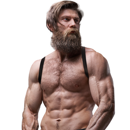 FETISK UNDERSOM HOLDNING - HERRE RYGGSELE I ØKO-SKINN