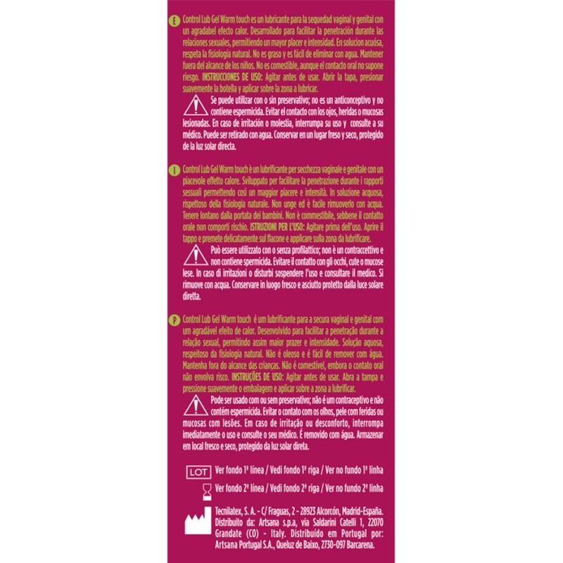 KONTROLL - SMØREGEL MED VARMENDE EFFEKT 75 ML