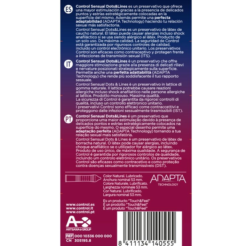 KONTROLL - SENSUELL PRIKKER OG LINJER PUNKTER OG STREKKMERKER 12 ENHETER