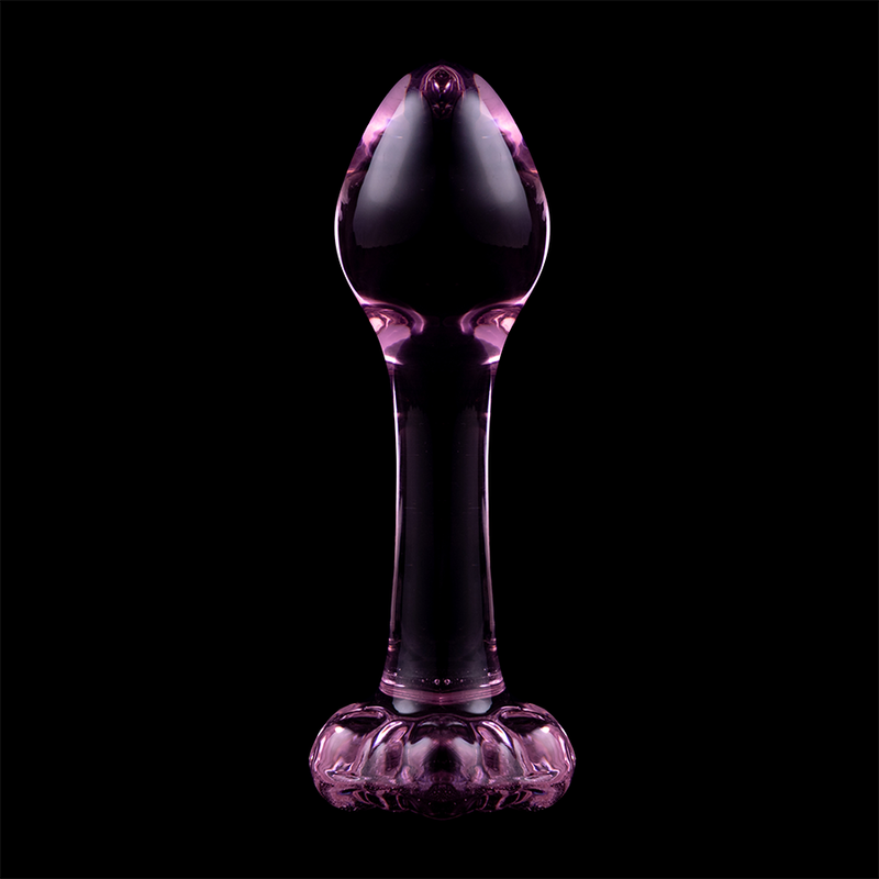 NEBULA SERIES BY IBIZA - MODEL 2 ANAL PLUG BOROSILICATE GLASS PINK 11 CM -O- 3.5 CM