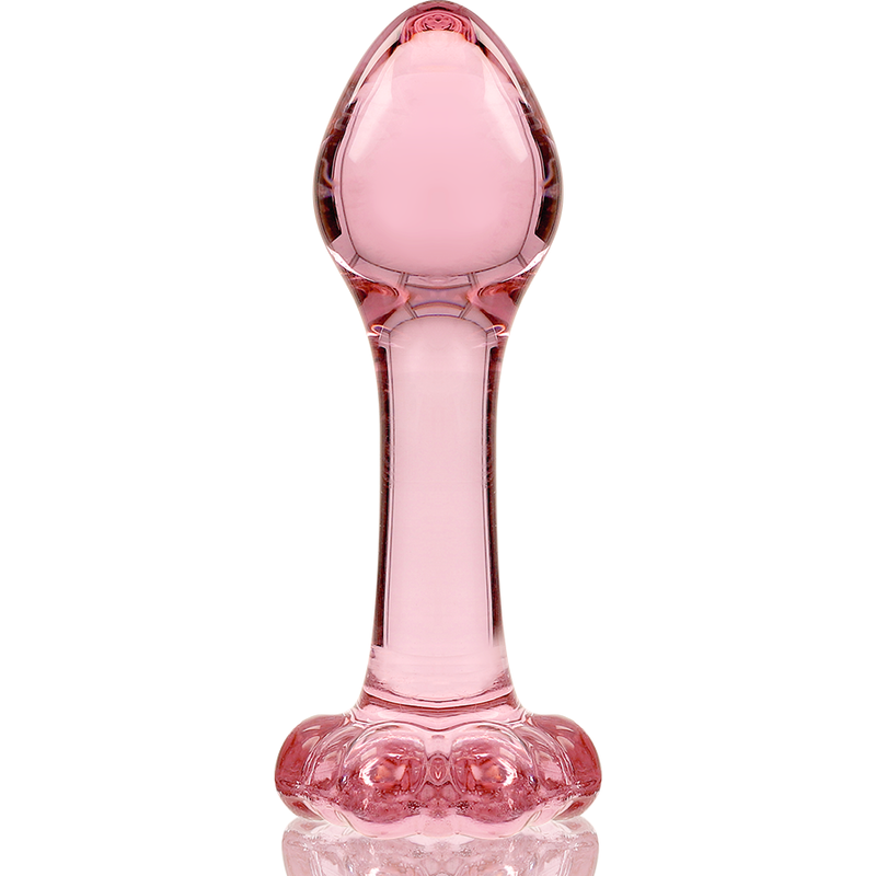 NEBULA SERIES BY IBIZA - MODEL 2 ANAL PLUG BOROSILICATE GLASS PINK 11 CM -O- 3.5 CM