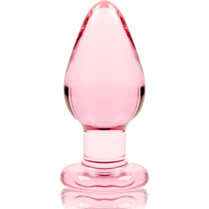 NEBULA SERIES BY IBIZA - MODEL 3 ANAL PLUG BOROSILICATE GLASS PINK 11 CM -O- 5 CM