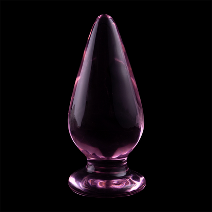 NEBULA SERIES BY IBIZA - MODEL 4 ANAL PLUG BOROSILICATE GLASS PINK 11 CM -O- 5 CM