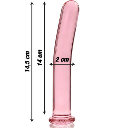 NEBULA-SERIEN FRA IBIZA - MODELL 8 DILDO BOROSILIKATGLASS ROSA 14,5 CM -O- 2 CM