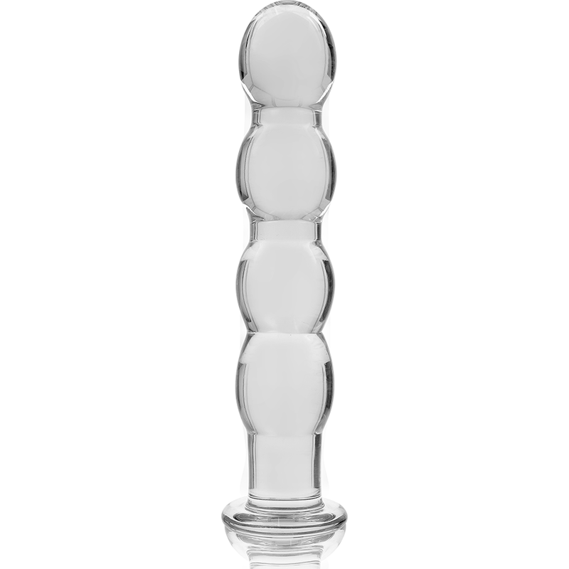 NEBULA-SERIEN FRA IBIZA - MODELL 10 DILDO BOROSILIKATGLASS KLART 16,5 CM -O- 3,5 CM