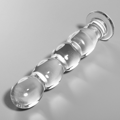 NEBULA-SERIEN FRA IBIZA - MODELL 10 DILDO BOROSILIKATGLASS KLART 16,5 CM -O- 3,5 CM