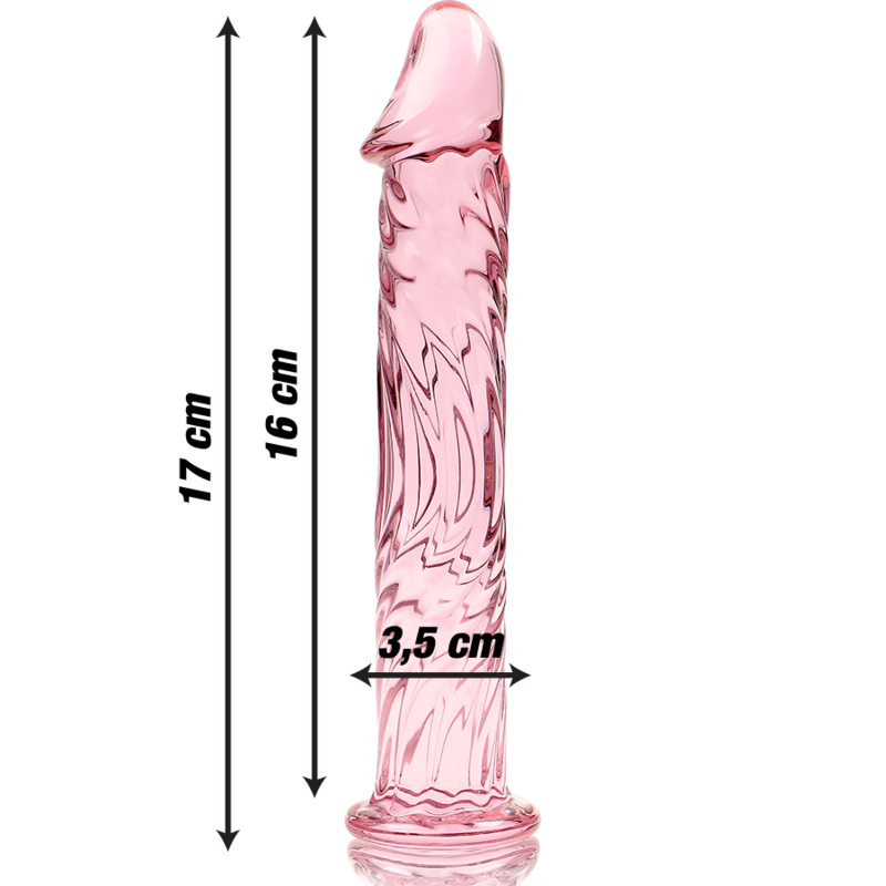 NEBULA SERIES BY IBIZA - MODEL 12 DILDO BOROSILICATE GLASS PINK 17 CM -O- 3.5 CM