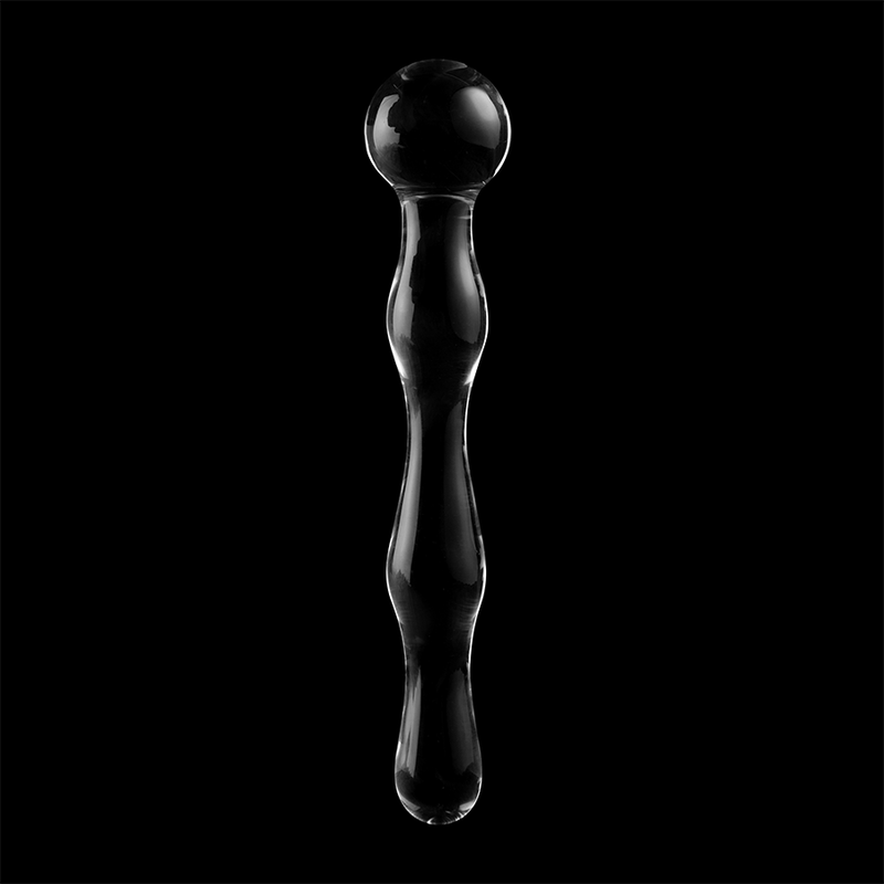 NEBULA-SERIEN FRA IBIZA - MODELL 13 DILDO BOROSILIKATGLASS KLART 18 CM -O- 3,5 CM