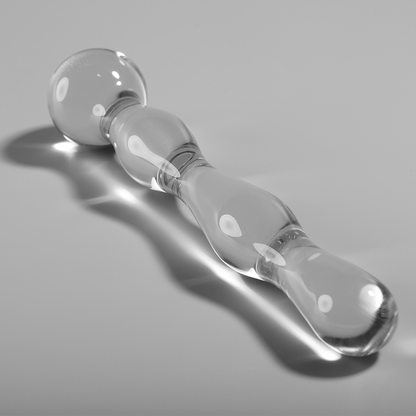 NEBULA-SERIEN FRA IBIZA - MODELL 13 DILDO BOROSILIKATGLASS KLART 18 CM -O- 3,5 CM