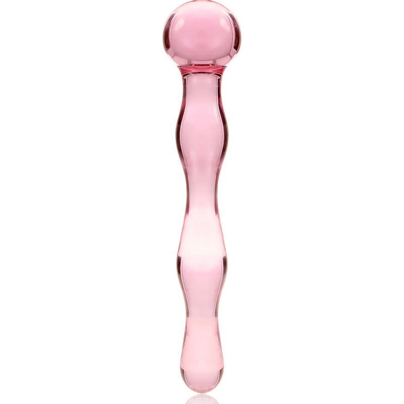 NEBULA SERIES BY IBIZA - MODEL 13 DILDO BOROSILICATE GLASS PINK 18 CM -O- 3.5 CM