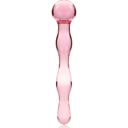NEBULA SERIES BY IBIZA - MODEL 13 DILDO BOROSILICATE GLASS PINK 18 CM -O- 3.5 CM