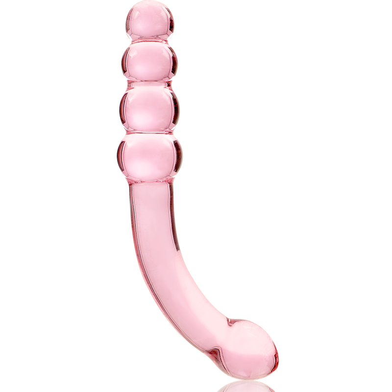 NEBULA-SERIEN FRA IBIZA - MODELL 14 DILDO BOROSILIKATGLASS ROSA 18,5 CM -O- 3 CM