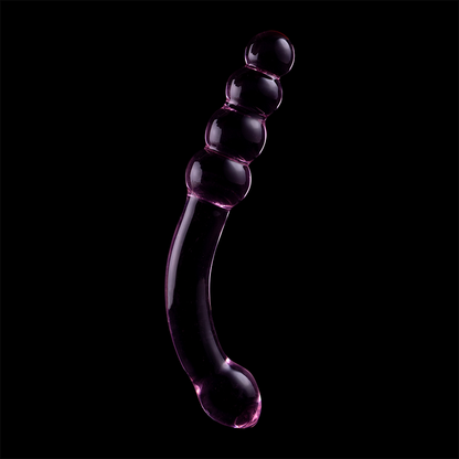 NEBULA-SERIEN FRA IBIZA - MODELL 14 DILDO BOROSILIKATGLASS ROSA 18,5 CM -O- 3 CM