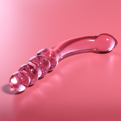 NEBULA-SERIEN FRA IBIZA - MODELL 14 DILDO BOROSILIKATGLASS ROSA 18,5 CM -O- 3 CM
