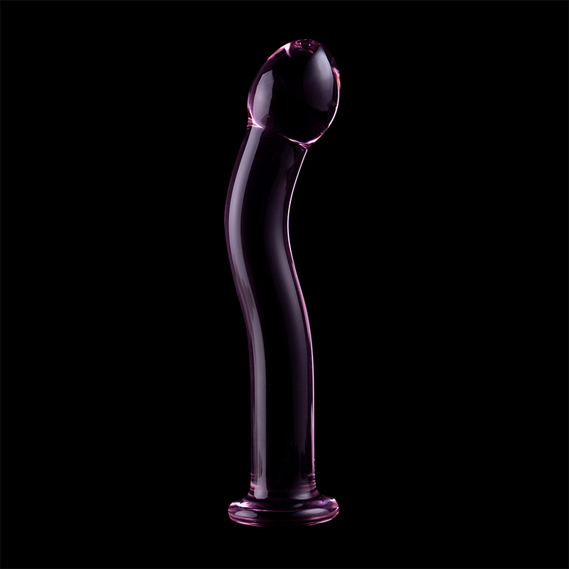 NEBULA-SERIEN FRA IBIZA - MODELL 18 DILDO BOROSILIKATGLASS ROSA 18,5 CM -O- 3,5 CM