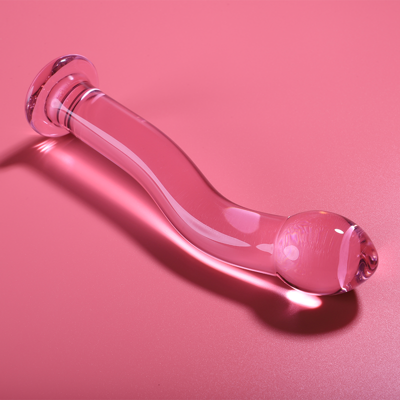 NEBULA-SERIEN FRA IBIZA - MODELL 18 DILDO BOROSILIKATGLASS ROSA 18,5 CM -O- 3,5 CM