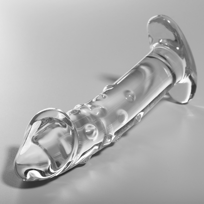NEBULA-SERIEN FRA IBIZA - MODELL 19 DILDO BOROSILIKATGLASS KLART 18,5 CM -O- 4 CM