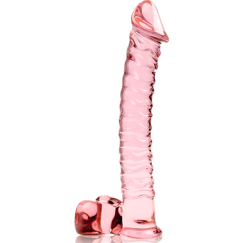 NEBULA-SERIEN FRA IBIZA - MODELL 23 DILDO BOROSILIKATGLASS ROSA 21,5 CM -O- 4 CM
