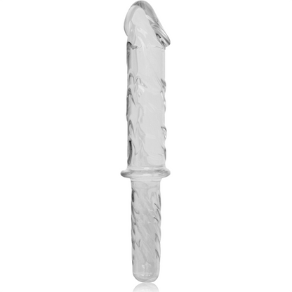 NEBULA-SERIEN FRA IBIZA - MODELL 24 DILDO BOROSILIKATGLASS KLART 28,5 CM -O- 5 CM