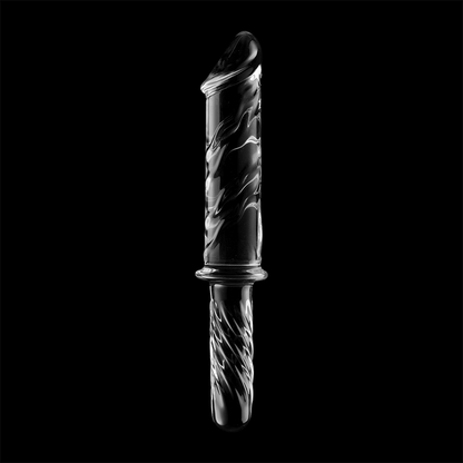 NEBULA-SERIEN FRA IBIZA - MODELL 24 DILDO BOROSILIKATGLASS KLART 28,5 CM -O- 5 CM