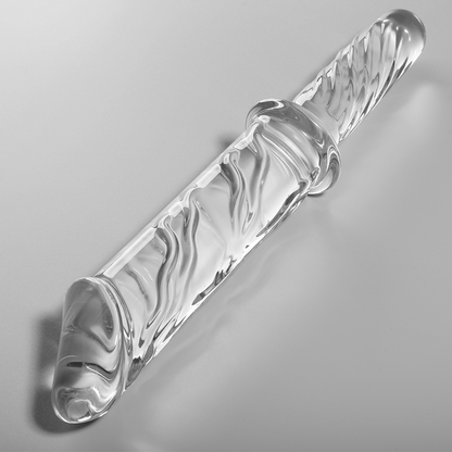 NEBULA-SERIEN FRA IBIZA - MODELL 24 DILDO BOROSILIKATGLASS KLART 28,5 CM -O- 5 CM