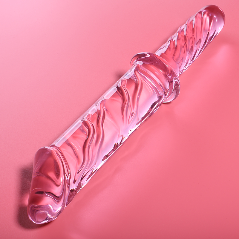 NEBULA-SERIEN FRA IBIZA - MODELL 24 DILDO BOROSILIKATGLASS ROSA 28,5 CM -O- 5 CM