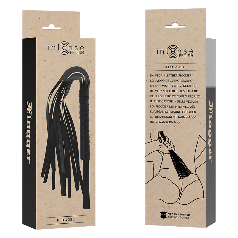 INTENS - FETISH VEGAN LÆR FLOGGER
